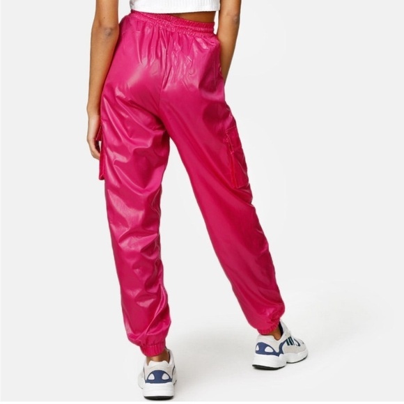 Adidas Shiny Cargo Pants Joggers real magenta - Picture 4 of 13